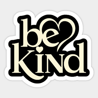 Be Kind Script A Positive Text Of Kindness - Cute Heart Sticker